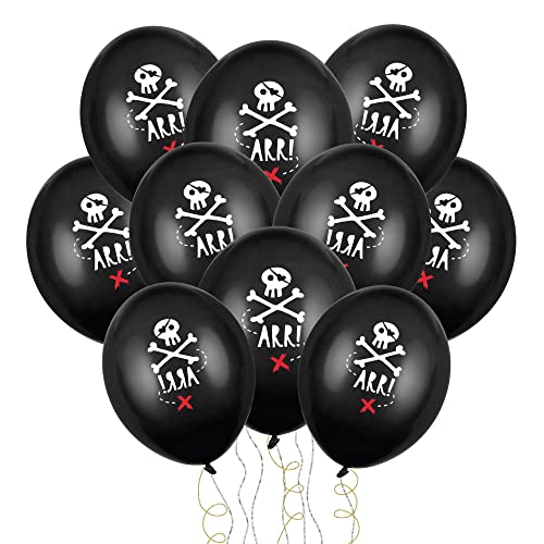 Set 10 Luftballons Piraten Ballons Made in EU Ballons Piraten Deko Kindergeburtstag Piraten Party Geburtstag Junge Schatzsuche Ballon Piraten von Libetui
