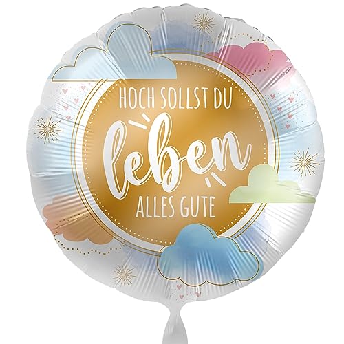 Süßer Ballon Geburtstag 'Hoch sollst Du leben' bunter Folienballon Deko Luftballon Geburtstag Kinder Erwachsene, Made in EU Süßer Ballon Geburtstag 'Hoch sollst Du leben' bunter Folienballon Deko Luftballon Geburtstag Kinder Erwachsene, Made in EU von Libetui