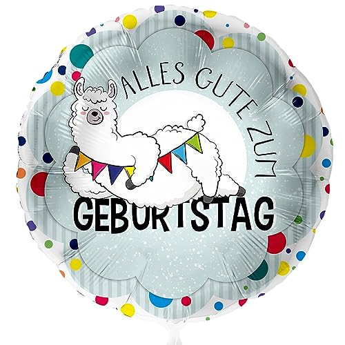 Süßer Ballon Geburtstag Lama 'Alles Gute zum Geburtstag' Folienballon Lama Deko Party Kinder Luftballon Geschenk von Libetui