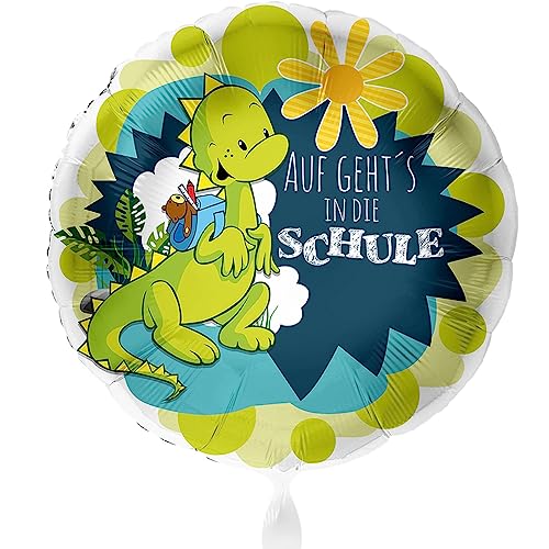 Süßer Folienballon zum Schulanfang Dino Ballon Schulstart Schulbeginn Geschenk Schulkind zur Einschulung Luftballon 1. Schultag - Helium geeignet Süßer Folienballon zum Schulanfang Dino Ballon Schulstart Schulbeginn Geschenk Schulkind zur Einschulung Luftballon 1. Schultag - Helium geeignet von Libetui