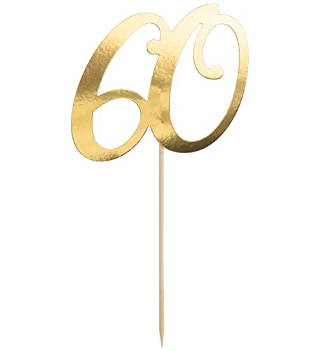 Kuchenstecker 60 Cake Topper 60. Geburtstag Made in EU Kuchenaufsatz Zahl 60 Geburtstag Tortenstecker 60 Kuchendeko Geburtstagstorte von Libetui