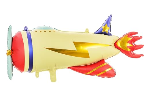 XXL Folienballon Flugzeug bunter Ballon Deko Geburtstag Airplane Kindergeburtstag Junge Geschenk Kinder Kinderzimmer Deko Größe 90cm XXL Folienballon Flugzeug bunter Ballon Deko Geburtstag Airplane Kindergeburtstag Junge Geschenk Kinder Kinderzimmer Deko Größe 90cm von Libetui