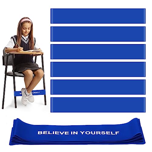 Libima 24 Stück Klassenzimmer-Stuhlbänder für Kinder mit zappeligen Füßen, inspirierende Fidget-Bänder für Klassenzimmerstuhl, Flexibles Sitzen für Schüler, ADHS, sensorische Bedürfnisse (dunkelblau, Libima 24 Stück Klassenzimmer-Stuhlbänder für Kinder mit zappeligen Füßen, inspirierende Fidget-Bänder für Klassenzimmerstuhl, Flexibles Sitzen für Schüler, ADHS, sensorische Bedürfnisse (dunkelblau, von Libima