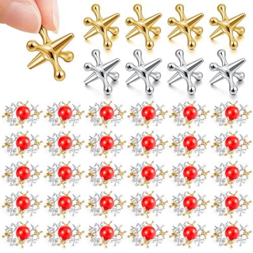 Libima 30 Sets Metall-Wagenheber-Spiel mit Kugel, 300 Stück Gold- und Silber-Wagenheber und 30 Stück rote Gummibälle, klassisches Jax-Spiel-Spielzeug, Geschenke für Teenager, Erwachsene, Preise Libima 30 Sets Metall-Wagenheber-Spiel mit Kugel, 300 Stück Gold- und Silber-Wagenheber und 30 Stück rote Gummibälle, klassisches Jax-Spiel-Spielzeug, Geschenke für Teenager, Erwachsene, Preise von Libima