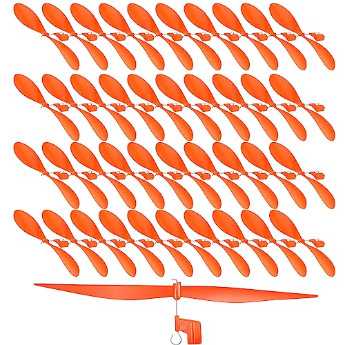 Libima Kunststoffpropeller für STEM-Aktivitäten, faltbare Propellerblätter mit Gummibandhaken für Flugzeuge und Hubschrauber von Forschungseinrichtungen, 18 cm (7,1 Zoll), Orange, 40 Stück von Libima
