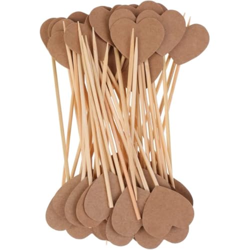 100pcs rustikaler Vintage Kraft Herz Hochzeit Brautdusche Cupcake Picks TOPPER, 1 100pcs rustikaler Vintage Kraft Herz Hochzeit Brautdusche Cupcake Picks TOPPER, 1 von Licsaliwe