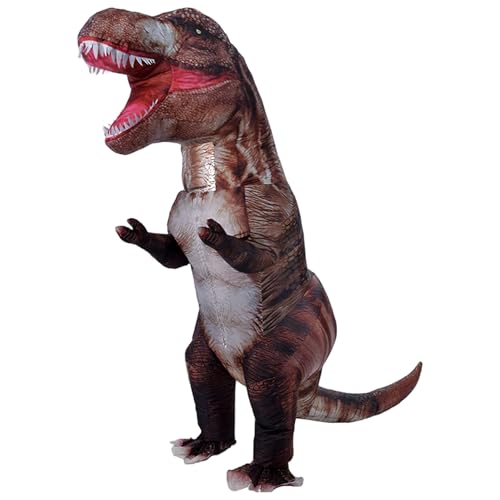 Aufblasbares Dinosaurierkostüm aus PVC gruseliges großes Maul aufblasbares Kostüm für Erwachsene mit Zubehör lustig für Halloween Cosplay Aufblasbares Dinosaurierkostüm aus PVC gruseliges großes Maul aufblasbares Kostüm für Erwachsene mit Zubehör lustig für Halloween Cosplay von Licsaliwe