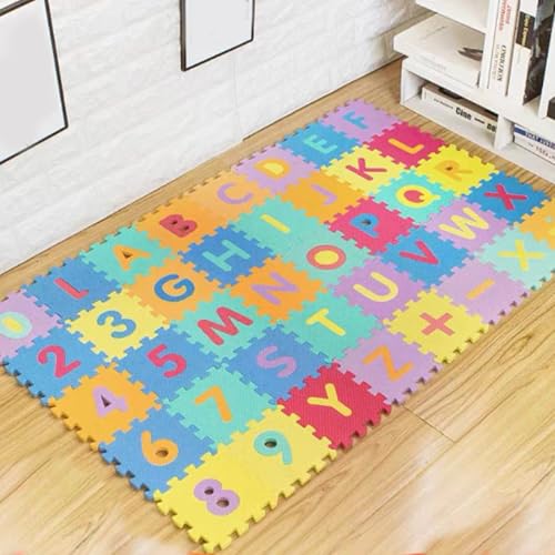 Babymatte für den Boden 36 Fliesen 30, 5 x 30, 5 cm PE-Schaumstoffmatten für Kinder ineinandergreifende Schaumstoffpuzzles Alphabet- und Zahlen-Spielmatte für Babys und Kleinkinder Babymatte für den Boden 36 Fliesen 30, 5 x 30, 5 cm PE-Schaumstoffmatten für Kinder ineinandergreifende Schaumstoffpuzzles Alphabet- und Zahlen-Spielmatte für Babys und Kleinkinder von Licsaliwe
