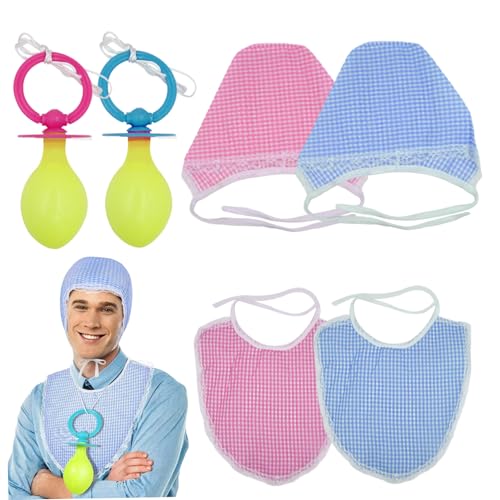 Licsaliwe 2er-Set Babykostüm für Erwachsene süßer lustiger Schnuller mit Schürze Halloween-Cosplay-Kostüm für Partyspaß Licsaliwe 2er-Set Babykostüm für Erwachsene süßer lustiger Schnuller mit Schürze Halloween-Cosplay-Kostüm für Partyspaß von Licsaliwe