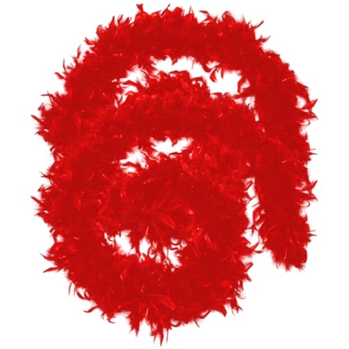 Licsaliwe 6.6ft Fluffy Red Boas, 2PCS Weihnachtsbaumdekoration für Party, Hochzeit, Halloween -Kostümzubehör von Licsaliwe