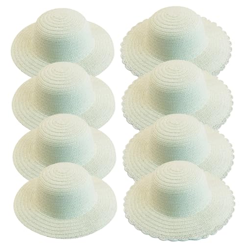 Licsaliwe 8 Stück DIY Blanko-Strohhüte für Kinder Kreative Kunstmalerei Kinder-Strohhüte weiße Strohkopfbedeckung für Teepartys Partygeschenke Ostern Licsaliwe 8 Stück DIY Blanko-Strohhüte für Kinder Kreative Kunstmalerei Kinder-Strohhüte weiße Strohkopfbedeckung für Teepartys Partygeschenke Ostern von Licsaliwe