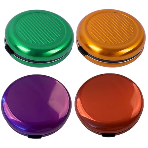 Licsaliwe Japanischer Münz Veranstalter, 4PCS Hard Case Organizer und Lagerung für 7 Steckplätze Münzgeldspender mit Spiegel für Handtaschenauto/3, 4 Zoll von Licsaliwe
