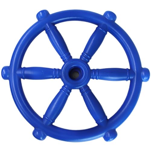 Licsaliwe Kinder Lenkradspielzeug, 360 ° Rotatable Plastikrad für Spielplatz, Schwung, Piratenschiff -Spiel/ 12 x 12 Zoll (blau) von Licsaliwe