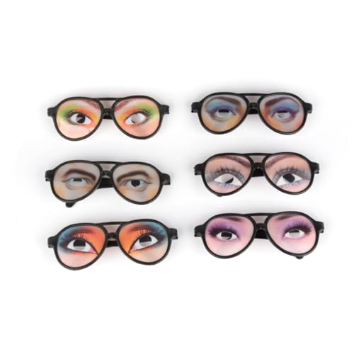 Licsaliwe Lustige Googly -Augenbrillen, 2pcs Neuheit Gag Brille für Halloween -Party, Kostümprops und Streichgeschenke (zufällige Farbe) von Licsaliwe