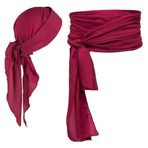Licsaliwe Pirat -Bandana und Taillengürtel, 2pcs/Set Canvas Halloween Piratenkostüm, Frauen und Männer mittelalterliche Renaissance -Accessoires für Erwachsene Licsaliwe Pirat -Bandana und Taillengürtel, 2pcs/Set Canvas Halloween Piratenkostüm, Frauen und Männer mittelalterliche Renaissance -Accessoires für Erwachsene von Licsaliwe