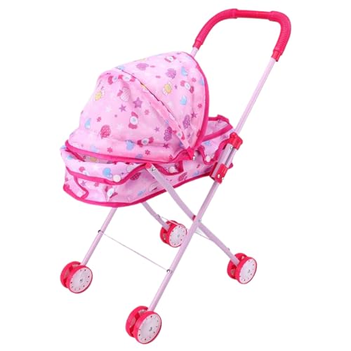 Licsaliwe Puppenwagen, Cartoon-Muster Babypuppenwagen, faltbar Licsaliwe Puppenwagen, Cartoon-Muster Babypuppenwagen, faltbar von Licsaliwe