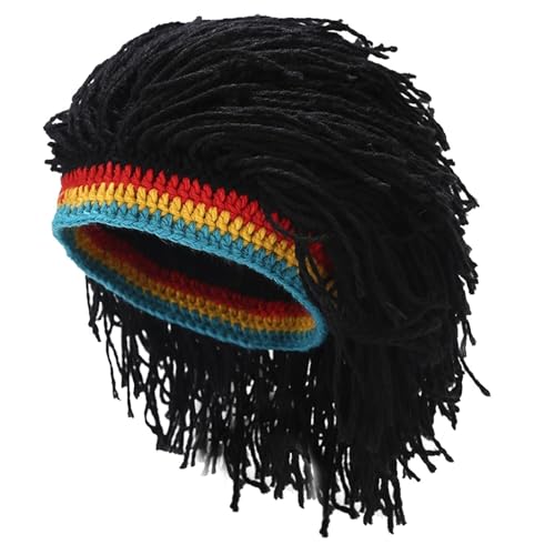 Licsaliwe Rasta-Mütze mit Dreadlocks lustige Strickmütze mit Dreads-Perücke Hip-Hop-Wintermütze für Damen und Herren Party Halloween Licsaliwe Rasta-Mütze mit Dreadlocks lustige Strickmütze mit Dreads-Perücke Hip-Hop-Wintermütze für Damen und Herren Party Halloween von Licsaliwe