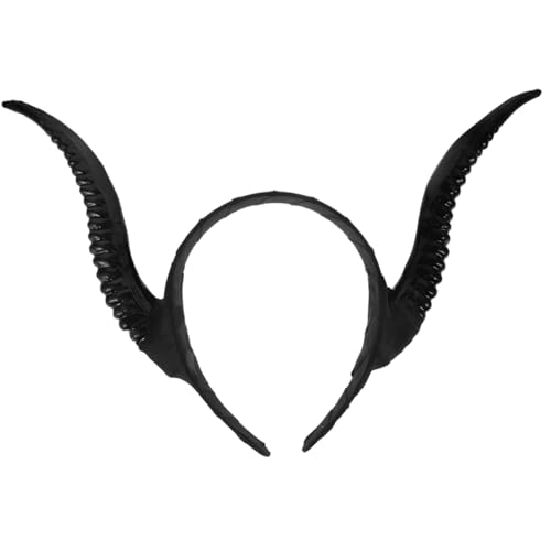 Licsaliwe Teufelshörner-Stirnband schwarzes gotisches Ziegenhörner-Haarband für Halloween-Kostüm Cosplay Foto-Requisiten Licsaliwe Teufelshörner-Stirnband schwarzes gotisches Ziegenhörner-Haarband für Halloween-Kostüm Cosplay Foto-Requisiten von Licsaliwe