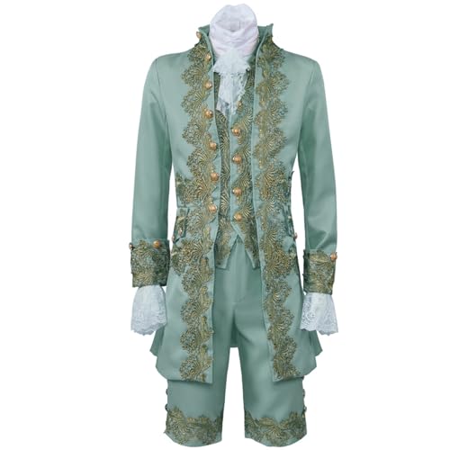 Licsaliwe Viktorianisches Herrenkostüm Prinzenkostüm aus dem Jahr 1791 Herren-Regency-Frack Weste Cosplay-Anzug für Halloween-Party Größe L Licsaliwe Viktorianisches Herrenkostüm Prinzenkostüm aus dem Jahr 1791 Herren-Regency-Frack Weste Cosplay-Anzug für Halloween-Party Größe L von Licsaliwe