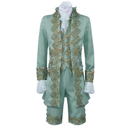 Licsaliwe Viktorianisches Herrenkostüm Prinzenkostüm aus dem Jahr 1791 Herren-Regency-Frack Weste Cosplay-Anzug für Halloween-Party XXL Licsaliwe Viktorianisches Herrenkostüm Prinzenkostüm aus dem Jahr 1791 Herren-Regency-Frack Weste Cosplay-Anzug für Halloween-Party XXL von Licsaliwe