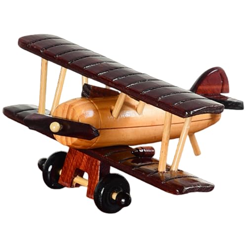 Licsaliwe Vintage Woodebenen Modell, Holzflugzeug Kinderspielzeug, Eisen Retro -Flugzeug Segelflugzeug Doppelbiplane -Anhängermodell für Kinder Schlafzimmer Home Tisch Dekoration/5.9x5.5x3 Zoll Licsaliwe Vintage Woodebenen Modell, Holzflugzeug Kinderspielzeug, Eisen Retro -Flugzeug Segelflugzeug Doppelbiplane -Anhängermodell für Kinder Schlafzimmer Home Tisch Dekoration/5.9x5.5x3 Zoll von Licsaliwe