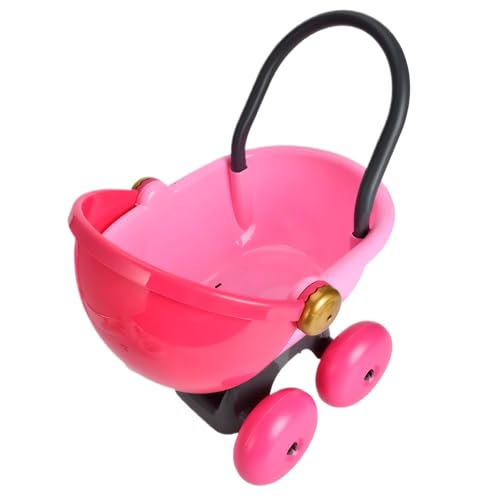 Puppenwagen 11x14, 2x15, 8 Zoll tragbarer Puppenwagen mit Verdeck und Rädern glattkantiger für Puppen mit stabilem Rahmen Spielzeugwagen Rot von Licsaliwe