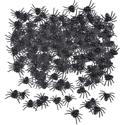 Realistische Plastikspinnen, 300 PCS Mini Halloween Streichprops für die Dekoration von Spukhaus, Partybevorzugungen und Gags von Licsaliwe
