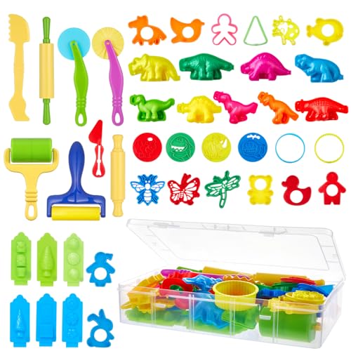 Lictin Knete Zubehör, 44 Stück Knete Set Knetwerkzeug für Kinder, Play Doh ZubehörModellierung von Tieren und Pflanzen,Dinosaurier machen, Kinderknete, Kinderknete, Knetwerkzeug Kinder Lictin Knete Zubehör, 44 Stück Knete Set Knetwerkzeug für Kinder, Play Doh ZubehörModellierung von Tieren und Pflanzen,Dinosaurier machen, Kinderknete, Kinderknete, Knetwerkzeug Kinder von Lictin