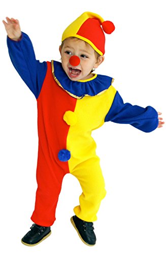 Licus Kleinkind Clown Kostüm Halloween Jumpsuit mit Kapuze Karneval Fasching Kostüm Cosplay (M Körpergröße 110-120cm) von Licus