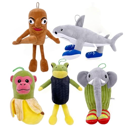 Lidary Italian Brainrot Plüschtier | Tung Tung Tung Sahur, Tralalero Tralala, BRR BRR Patapim, Perfekt für Kinder & Erwachsene Geschenk, Sammlerstück, Kuscheltier für Fans (1 Set) von Lidary