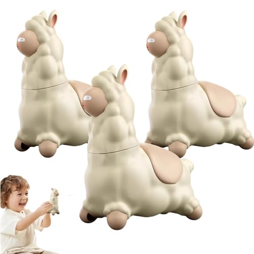 Spuckendes Lama Wasserpistole Kinder | Mini Wasserpistole Lama mit 45° Drehbarem Kopf, Süße Wasserspritzpistole in Alpaka Form für Draußen, Pool & Garten (3 stc) von Lidary
