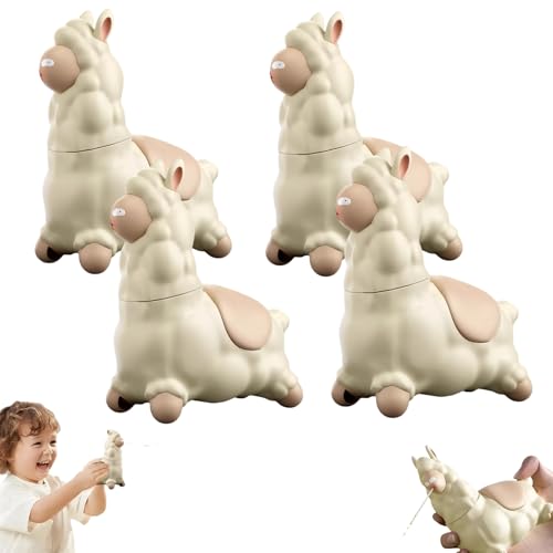 Spuckendes Lama Wasserpistole Kinder | Mini Wasserpistole Lama mit 45° Drehbarem Kopf, Süße Wasserspritzpistole in Alpaka Form für Draußen, Pool & Garten (4stc) von Lidary