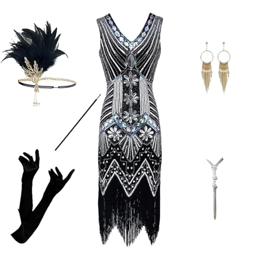 20er Jahre Kostüm Damen, Faschingskostüme Damen mit 20er Jahre Kleid Accessoires, Karneval Kostüm Damen, Flapper Kleid 127er Jahre Mit Pailletten Fransenkleid, Charleston Kleid, Peaky Blinders, Gatsby 20er Jahre Kostüm Damen, Faschingskostüme Damen mit 20er Jahre Kleid Accessoires, Karneval Kostüm Damen, Flapper Kleid 127er Jahre Mit Pailletten Fransenkleid, Charleston Kleid, Peaky Blinders, Gatsby von Lidssacde