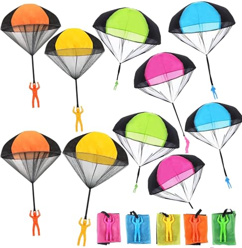 LieIe Kinder Fallschirmspringer Spielzeug, 10 Stück Fallschirm Kinderspielzeug Handwurf Armee Männer Fallschirm Spielzeug aufregendes Outdoor Flugspielzeug für Kinder und Erwachsene Luftlandehelden LieIe Kinder Fallschirmspringer Spielzeug, 10 Stück Fallschirm Kinderspielzeug Handwurf Armee Männer Fallschirm Spielzeug aufregendes Outdoor Flugspielzeug für Kinder und Erwachsene Luftlandehelden von LieIe