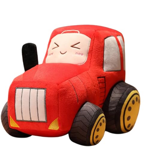 Lieawy Stoffauto - Niedlicher Traktor Plüschtier Kuscheltier - Cartoon Sofakissen Sammelpuppe Für Zuhause Wohnzimmer Schlafzimmer Büro Studentenwohnheim Kinder Mädchen von Lieawy