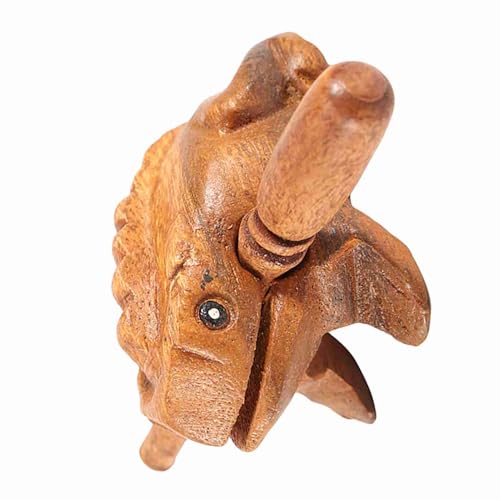 LiebeWH Thailand Traditionelles Handwerk Holz Frosch Instrument Frosch Instrument Hölzerne Glückliche Croaking Musical Home Office (Nr. 1 5,8 cm) von LiebeWH