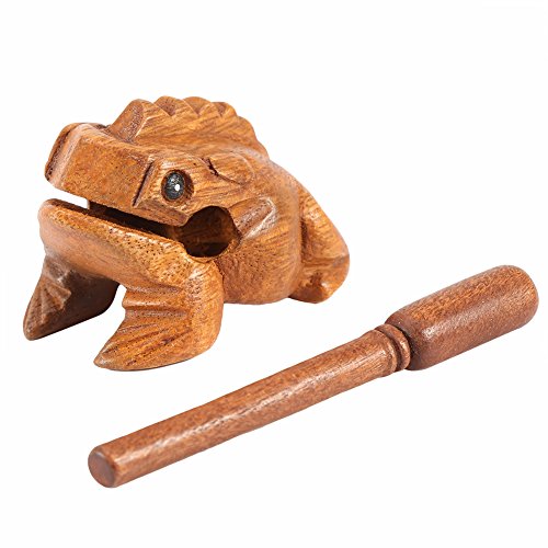 LiebeWH Thailand Traditionelles Handwerk Holz Frosch Instrument Frosch Instrument Hölzerne Glückliche Croaking Musical Home Office (Nr. 2 8,8 cm) von LiebeWH