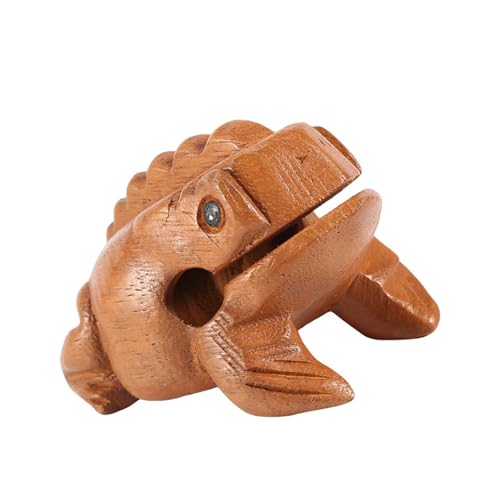 LiebeWH Thailand Traditionelles Handwerk Holz Frosch Instrument Frosch Instrument Hölzerne Glückliche Croaking Musical Home Office (Nr. 3 10.6cm) von LiebeWH