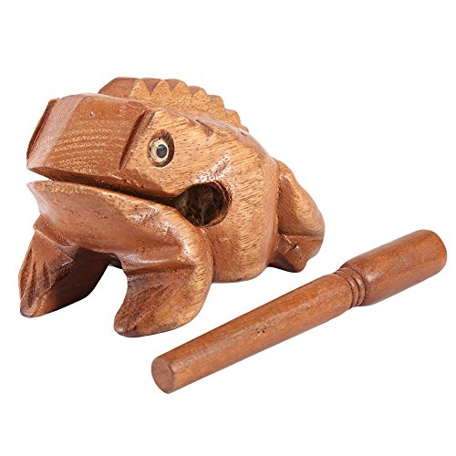 LiebeWH Thailand Traditionelles Handwerk Holz Frosch Instrument Frosch Instrument Hölzerne Glückliche Croaking Musical Home Office (Nr. 5 15,6 cm) von LiebeWH