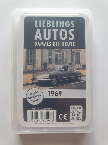 Lieblings Autos Auto Quartett 1969 Baujahr Geburtsjahr 56. Geburtstag Geschenk Spielkarten Neu von Lieblings Autos