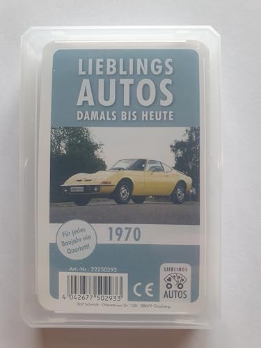 Lieblings Autos Auto Quartett 1970 Baujahr Geburtsjahr 55. Geburtstag Geschenk Spielkarten Neu von Lieblings Autos