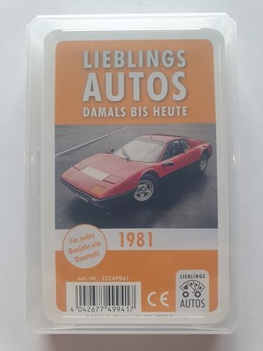 Lieblings Autos Auto Quartett 1981 Baujahr Geburtsjahr 44. Geburtstag Geschenk Spielkarten Neu von Lieblings Autos