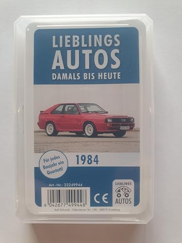 Lieblings Autos Auto Quartett 1984 Baujahr Geburtsjahr 41. Geburtstag Geschenk Spielkarten Neu von Lieblings Autos