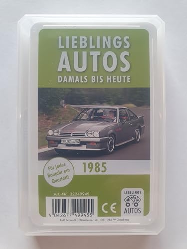 Lieblings Autos Auto Quartett 1985 Baujahr Geburtsjahr 40. Geburtstag Geschenk Spielkarten Neu von Lieblings Autos