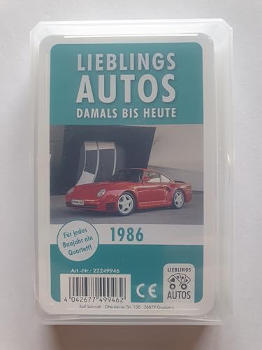Lieblings Autos Auto Quartett 1986 Baujahr Geburtsjahr 39. Geburtstag Geschenk Spielkarten Neu von Lieblings Autos