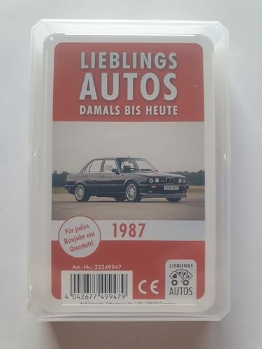 Lieblings Autos Auto Quartett 1987 Baujahr Geburtsjahr 38. Geburtstag Geschenk Spielkarten Neu von Lieblings Autos