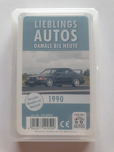 Lieblings Autos Auto Quartett 1990 Baujahr Geburtsjahr 35. Geburtstag Geschenk Spielkarten Neu von Lieblings Autos