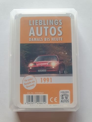 Lieblings Autos Auto Quartett 1991 Baujahr Geburtsjahr 34. Geburtstag Geschenk Spielkarten Neu von Lieblings Autos