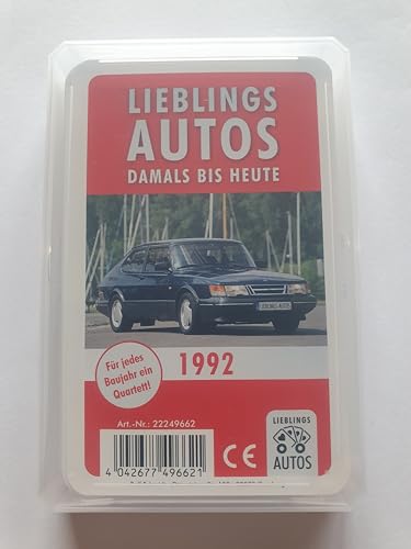 Lieblings Autos Auto Quartett 1992 Baujahr Geburtsjahr 33. Geburtstag Geschenk Spielkarten Neu von Lieblings Autos