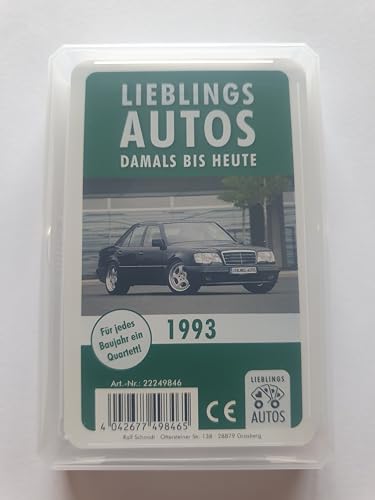 Lieblings Autos Auto Quartett 1993 Baujahr Geburtsjahr 32. Geburtstag Geschenk Spielkarten Neu von Lieblings Autos